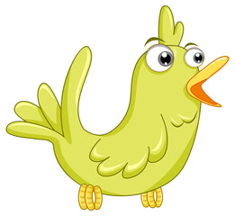 Bird with green feather