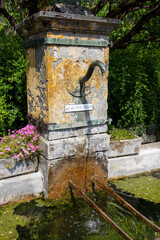Famous fountain near Cascade des Tufs, France - obrazy, fototapety, plakaty