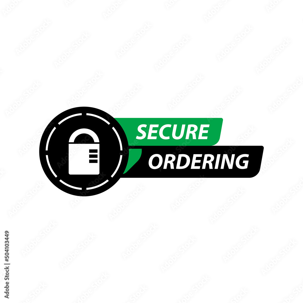 Poster secure ordering label and sticker design template