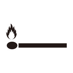 match, fire, icon, vector illustration