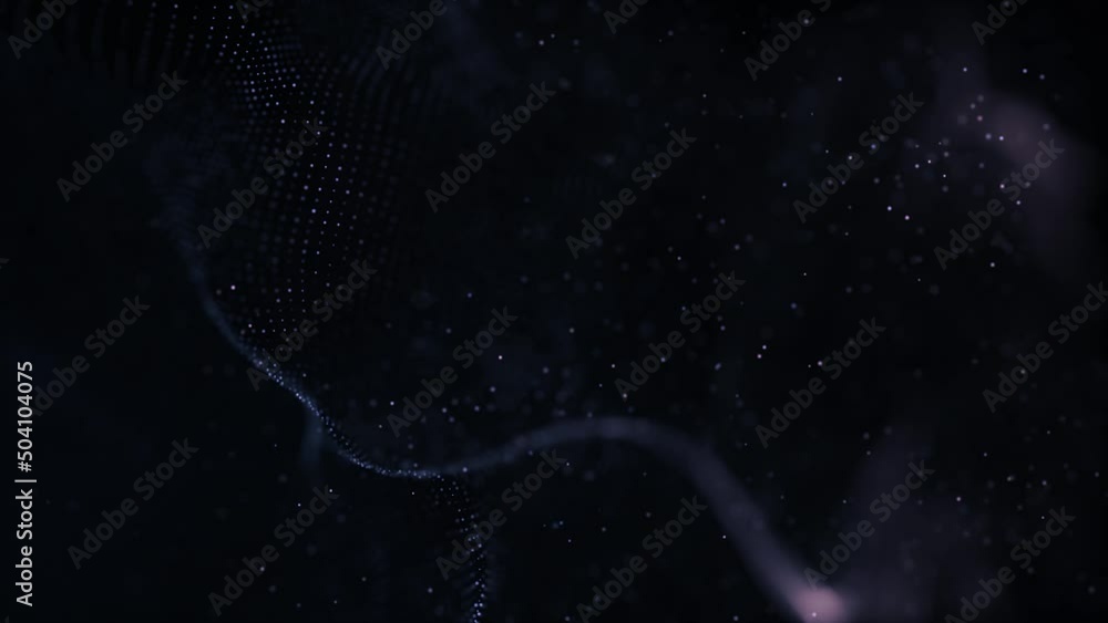 Poster abstract particles background animation