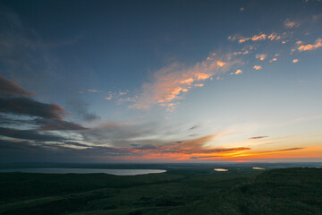 sunset over the mountains