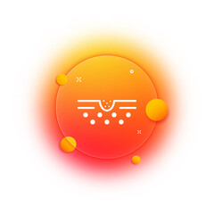 Personal care set icon. Cream for acne, blackheads. Cleansing pores, moisturizing the skin. Skin care concept. Glassmorphism style. Vector line icon for Business and Advertising