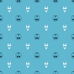 Set Sweater and Swimsuit on seamless pattern. Vector