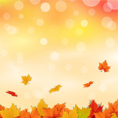 Beautiful Autumn Illustration Background. Thanksgiving Background 