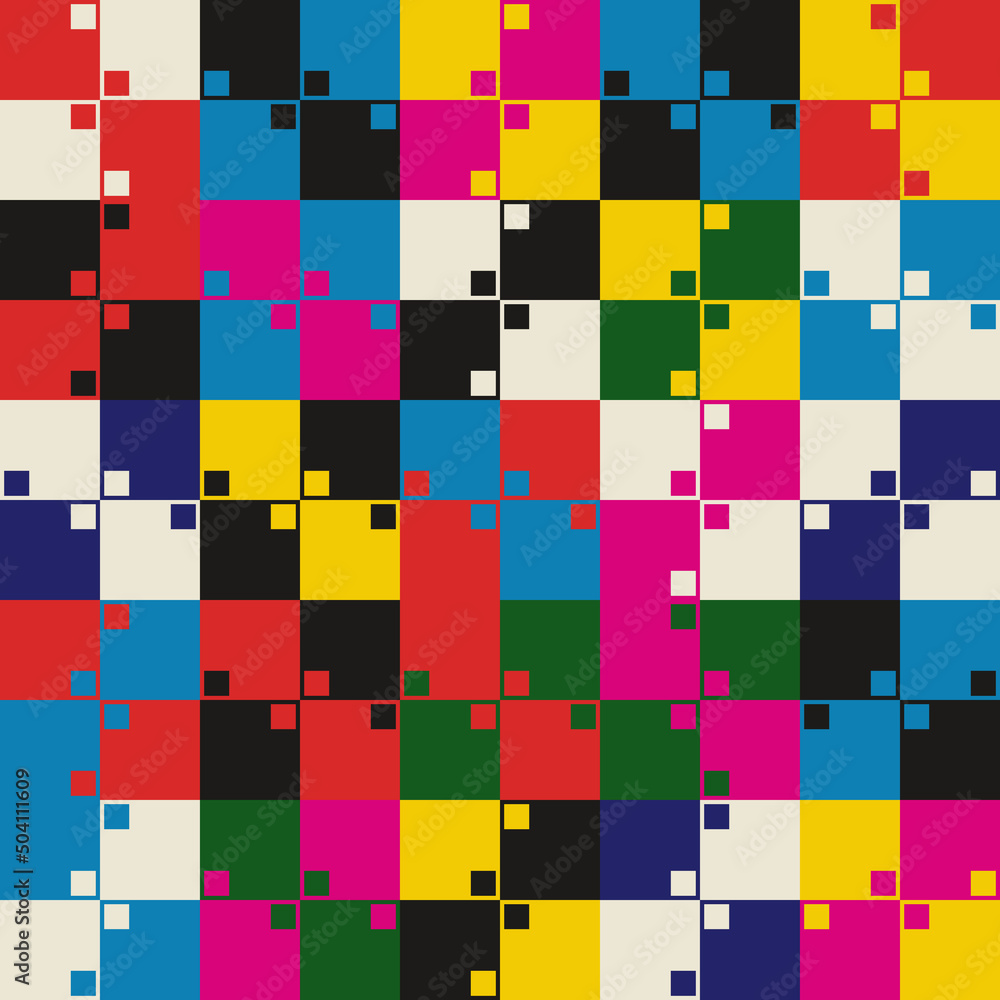 Poster op-art effect vector graphics made with abstract geometric shapes using digital transition effect
