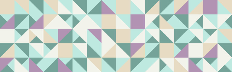 Obraz premium Colorful trendy triangles background in modern style, flat vector illustration. Cover of pastel shades of geometric shapes in retro texture for web design or postcard.