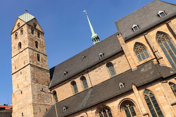 St. Marien; Dortmunds älteste Kirche, Blick vom Marienkirchhof - obrazy, fototapety, plakaty