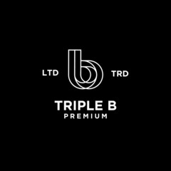 Triple B bbb Letter Logo icon design illustration template