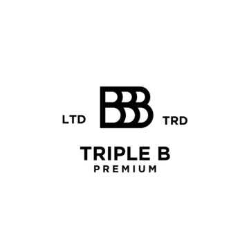 Triple B bbb Letter Logo icon design illustration template