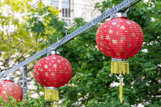 Traditional chinese paper lantern for restaurant decoration