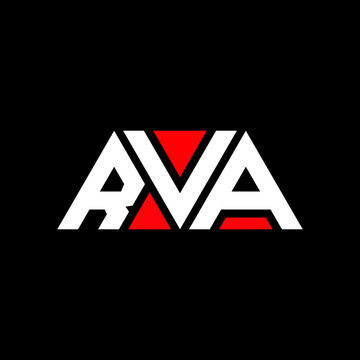 RVA triangle letter logo design with triangle shape. RVA triangle logo design monogram. RVA triangle vector logo template with red color. RVA triangular logo Simple, Elegant, and Luxurious Logo...