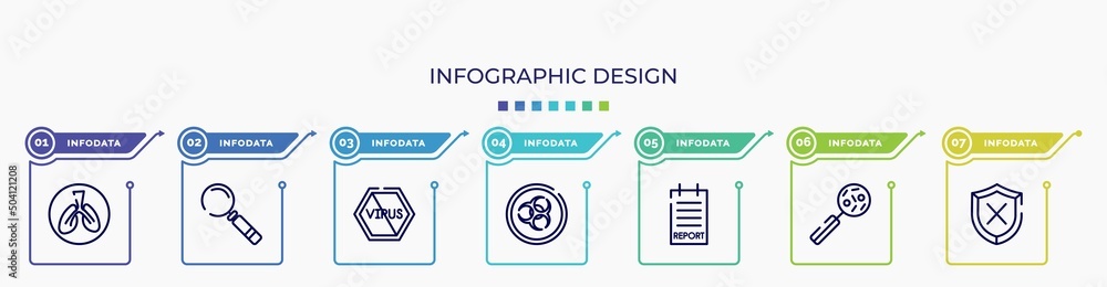 Poster infographic for concept. vector infographic template with icons and 7 option or steps. included resp