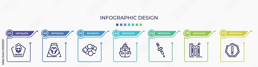 Poster infographic for concept. vector infographic template with icons and 7 option or steps. included dead