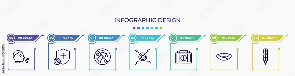 Poster infographic for concept. vector infographic template with icons and 7 option or steps. included cove