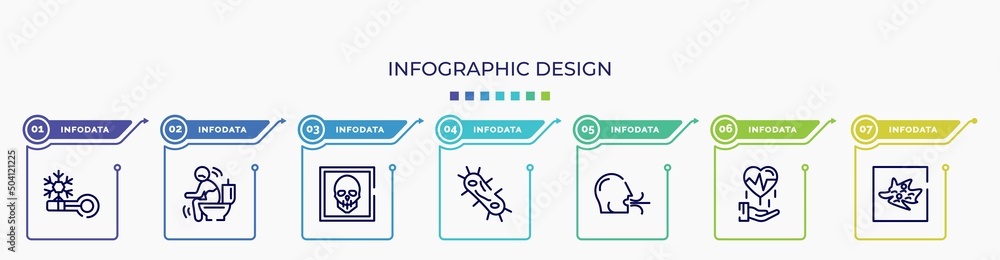 Poster infographic for concept. vector infographic template with icons and 7 option or steps. included cold