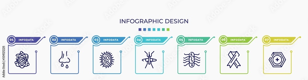 Poster infographic for concept. vector infographic template with icons and 7 option or steps. included scie