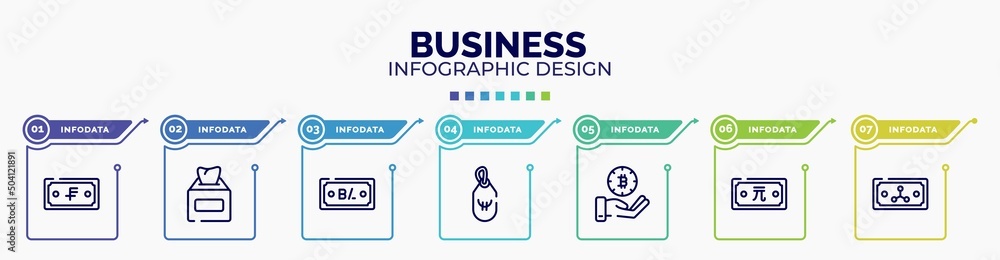 Poster infographic for business concept. vector infographic template with icons and 7 option or steps. incl