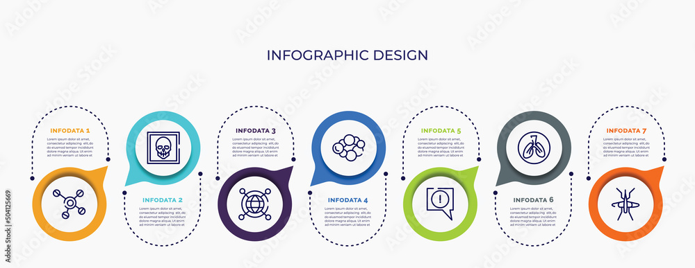 Poster infographic for concept. vector infographic template with icons and 7 option or steps. included cell
