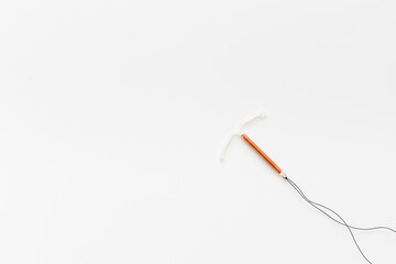 T-shaped intrauterine contraceptive device. Hormone free contraception concept