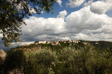 Narni, panorama cittadino,Umbria, Italia
