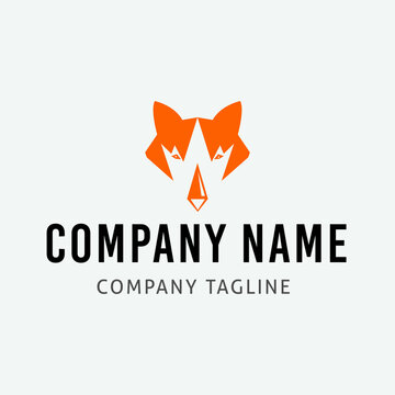 Wolf head vector logo design template