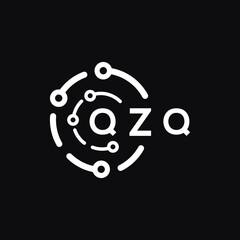 QZQ letter logo design on black background. QZQ  creative initials letter logo concept. QZQ letter design.
