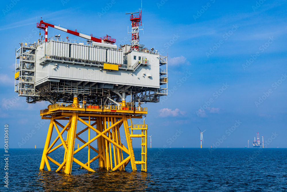 Wall mural offshore wind substation