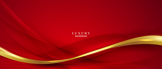 abstract vector luxury red and gold background modern creative concept