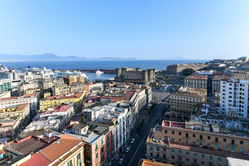 Fototapeta na wymiar Aerial View - Naples, Italy