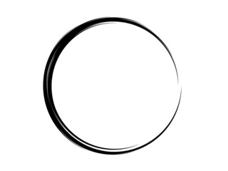 Grunge circle made for your project.Grunge circle made with art brush.