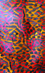 abstract vector background with African motifs in yellow sandy brown colors. Imitation of traditional texture for design and creativity.