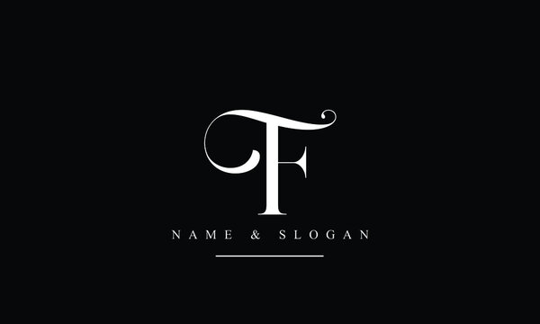 TF, FT, T, F abstract letters logo monogram