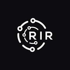 RIR letter logo design on black background. RIR   creative initials letter logo concept. RIR letter design.
