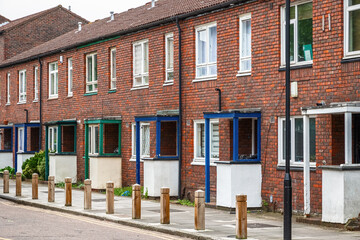 Council terrace houses in Hackney, East London