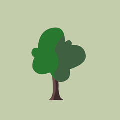 Tree flat Vector design