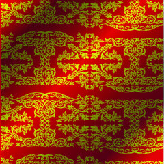 Royal vector textile on red background, luxury red royal wallpaper, layout design, poster template, background, art