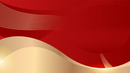 Abstract red and gold lines background