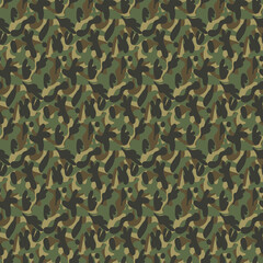 Camouflage seamless pattern for disguise, green marsh color illustration