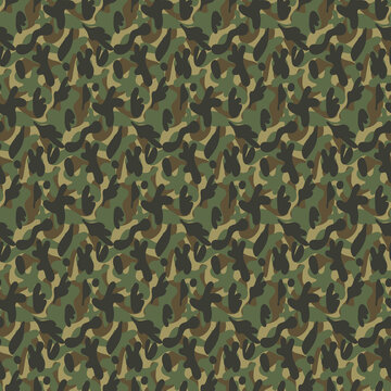 Camouflage seamless pattern for disguise, green marsh color illustration