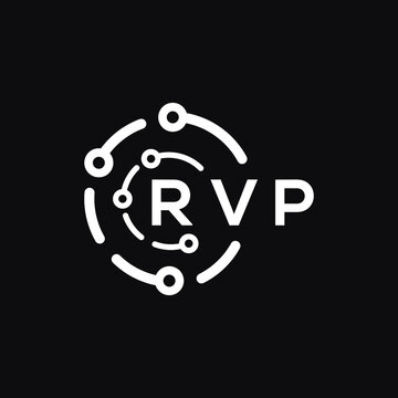 RVP technology letter logo design on black  background. RVP creative initials technology letter logo concept. RVP technology letter design.