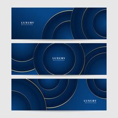 Abstract blue and gold colorful background. Vector abstract graphic design banner pattern presentation background web template.