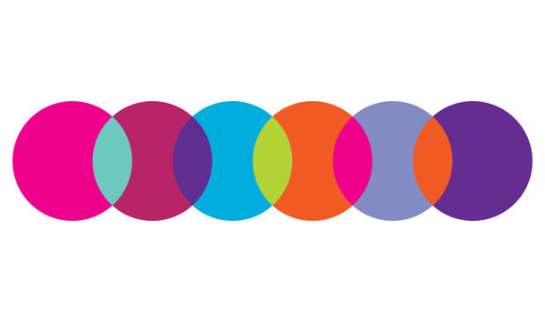 Intersecting, overlapping circles, rings element