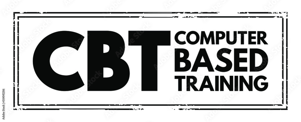 Aufkleber cbt computer based training - education that is primarily administered using computers rather than a