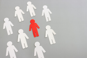 business concept image of people figures, human resources and management concept