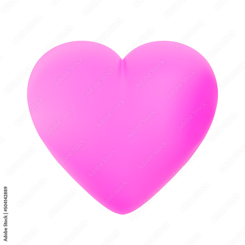 Poster heart. isolated 3d object on a transparent background