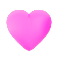 Heart. Isolated 3d object on a transparent background