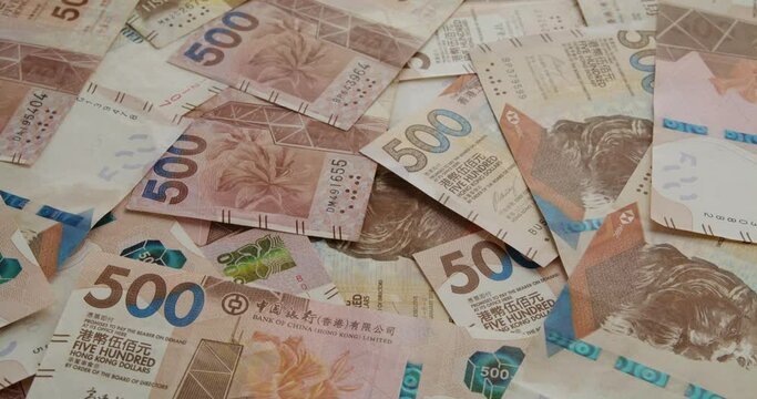 Stack of Hong Kong five hundred dollar
