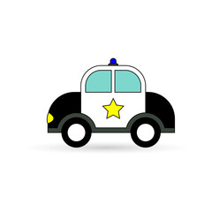 Cartoon police car vector Illustration