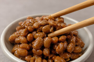 Natto, a food made by fermenting soybeans